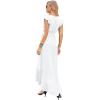 imageGRECERELLE 2026 Womens Spring Summer Boho Floral Print VNeck Faux Wrap Maxi Dress for Wedding Guest Graduation Party37 White