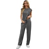 image:imageGRECERELLE 2 Piece Sets For Women Summer 2026 Outfits Lounge Sets Sleeveless Sweatsuits Wide Leg Tracksuits With PocketsFpblack White Stripe