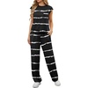 image:imageGRECERELLE 2 Piece Sets For Women Summer 2026 Outfits Lounge Sets Sleeveless Sweatsuits Wide Leg Tracksuits With PocketsFpblack White Wave