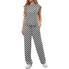 image:imageGRECERELLE 2 Piece Sets For Women Summer 2026 Outfits Lounge Sets Sleeveless Sweatsuits Wide Leg Tracksuits With PocketsFpwhite Black Plaid