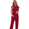 image:imageGRECERELLE 2 Piece Sets For Women Summer 2026 Outfits Lounge Sets Sleeveless Sweatsuits Wide Leg Tracksuits With PocketsWine Red