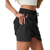 image:imageGRECERELLE 2026 Active Skirts for Women with Builtin Shorts and Pockets for Golf Tennis Hiking Workout Casual SkortBlack Strips