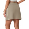 image:imageGRECERELLE 2026 Active Skirts for Women with Builtin Shorts and Pockets for Golf Tennis Hiking Workout Casual SkortKhaki Strips
