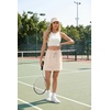 image:imageGRECERELLE 2026 Active Skirts for Women with Builtin Shorts and Pockets for Golf Tennis Hiking Workout Casual SkortLight Apricot Strips
