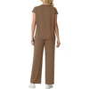 image:imageGRECERELLE Two Piece Set for Women Summer Cap Sleeve Tops Wide Leg Pants Lounge Sets Vacation Travel Outfits with PocketLight Coffee