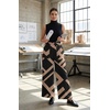 image:imageGRECERELLE Women Elastic High Waisted Wide Leg Pants Woman Casual Palazzo TrousersBlack Rectangle