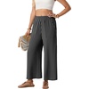 image:imageGRECERELLE Women Elastic High Waisted Wide Leg Pants Woman Casual Palazzo TrousersBlack Stripe