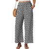 image:imageGRECERELLE Women Elastic High Waisted Wide Leg Pants Woman Casual Palazzo TrousersBlack White Plaid
