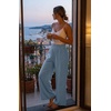 image:imageGRECERELLE Women Elastic High Waisted Wide Leg Pants Woman Casual Palazzo TrousersHaze Blue