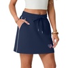 image:imageGRECERELLE 2026 Active Skirts for Women with Builtin Shorts and Pockets for Golf Tennis Hiking Workout Casual SkortNavy 250th Heart Flag