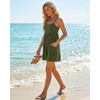 image:imageGRECERELLE Cotton Summer Rompers for Women 2026 Athleisure Jumpsuit Shorts  with Pockets  Casual Athletic  Adjustable Spaghetti Strap  Tennis  Square neck  Beach Vacation Daily WearArmy Green