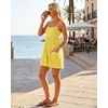 image:imageGRECERELLE Cotton Summer Rompers for Women 2026 Athleisure Jumpsuit Shorts  with Pockets  Casual Athletic  Adjustable Spaghetti Strap  Tennis  Square neck  Beach Vacation Daily WearButter Yellow