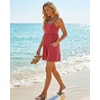 image:imageGRECERELLE Cotton Summer Rompers for Women 2026 Athleisure Jumpsuit Shorts  with Pockets  Casual Athletic  Adjustable Spaghetti Strap  Tennis  Square neck  Beach Vacation Daily WearRust Red