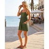 image:imageGRECERELLE Cotton Summer Rompers for Women 2026 Athleisure Jumpsuit Shorts  with Pockets  Casual Athletic  Adjustable Spaghetti Strap  Tennis  Square neck  Beach Vacation Daily WearArmy Green