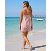 image:imageGRECERELLE Cotton Summer Rompers for Women 2026 Athleisure Jumpsuit Shorts  with Pockets  Casual Athletic  Adjustable Spaghetti Strap  Tennis  Square neck  Beach Vacation Daily WearApricot Pink