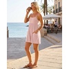 image:imageGRECERELLE Cotton Summer Rompers for Women 2026 Athleisure Jumpsuit Shorts  with Pockets  Casual Athletic  Adjustable Spaghetti Strap  Tennis  Square neck  Beach Vacation Daily WearApricot Pink
