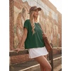 image:imageGRECERELLE Womens Open Back Workout Tops Backless Athletic Shirts Casual Crop Running Tee Y2k YogaDark Green