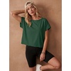 image:imageGRECERELLE Womens Open Back Workout Tops Backless Athletic Shirts Casual Crop Running Tee Y2k YogaDark Green