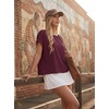 image:imageGRECERELLE Womens Open Back Workout Tops Backless Athletic Shirts Casual Crop Running Tee Y2k YogaWine Red