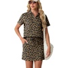 image:imageGRECERELLE Womens Summer 2 Piece Skort Set Half Zip Short Sleeve Top amp Pocketed Tennis Skirt For Sports amp VacationsLd Khaki