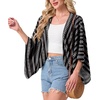 image:imageGRECERELLE Womens Summer Lightweight Cropped Cardigan  Open Front Cover Ups for Dresses Kimono Oversized Trendy Layering Tops Casual Loose Shrug for VacationBohemian Stripe