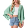image:imageGRECERELLE Womens Summer Lightweight Cropped Cardigan  Open Front Cover Ups for Dresses Kimono Oversized Trendy Layering Tops Casual Loose Shrug for VacationMint Green