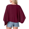 image:imageGRECERELLE Womens Summer Lightweight Cropped Cardigan  Open Front Cover Ups for Dresses Kimono Oversized Trendy Layering Tops Casual Loose Shrug for VacationWine Red