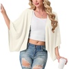 image:imageGRECERELLE Womens Summer Lightweight Cropped Cardigan  Open Front Cover Ups for Dresses Kimono Oversized Trendy Layering Tops Casual Loose Shrug for VacationBeige