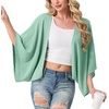 image:imageGRECERELLE Womens Summer Lightweight Cropped Cardigan  Open Front Cover Ups for Dresses Kimono Oversized Trendy Layering Tops Casual Loose Shrug for VacationMint Green