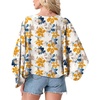 image:imageGRECERELLE Womens Summer Lightweight Cropped Cardigan  Open Front Cover Ups for Dresses Kimono Oversized Trendy Layering Tops Casual Loose Shrug for VacationWhite Ink Daffodil