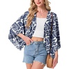 image:imageGRECERELLE Womens Summer Lightweight Cropped Cardigan  Open Front Cover Ups for Dresses Kimono Oversized Trendy Layering Tops Casual Loose Shrug for VacationWhite Palm Leaf
