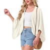 image:imageGRECERELLE Womens Summer Lightweight Cropped Cardigan  Open Front Cover Ups for Dresses Kimono Oversized Trendy Layering Tops Casual Loose Shrug for VacationBeige