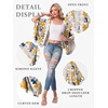 image:imageGRECERELLE Womens Summer Lightweight Cropped Cardigan  Open Front Cover Ups for Dresses Kimono Oversized Trendy Layering Tops Casual Loose Shrug for VacationWhite Ink Daffodil