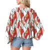 image:imageGRECERELLE Womens Summer Lightweight Cropped Cardigan  Open Front Cover Ups for Dresses Kimono Oversized Trendy Layering Tops Casual Loose Shrug for VacationColorful Geometry