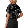 image:imageGRECERELLE Womens Summer Lightweight Cropped Cardigan Shrug  Short Sleeve Casual Bolero Shrugs Open Front Cover Ups for Dresses V Neck Trendy Layering TopsBlack White Carving