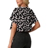 image:imageGRECERELLE Womens Summer Lightweight Cropped Cardigan Shrug  Short Sleeve Casual Bolero Shrugs Open Front Cover Ups for Dresses V Neck Trendy Layering TopsBlack Butterfly