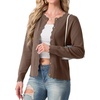 image:imageGRECERELLE Cardigan Sweaters for Women Lightweight Crewneck Button Down Soft Knit Dressy Cardigans 2026Brown