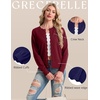 image:imageGRECERELLE Cardigan Sweaters for Women Lightweight Crewneck Button Down Soft Knit Dressy Cardigans 2026Cherry Red