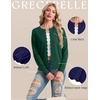 image:imageGRECERELLE Cardigan Sweaters for Women Lightweight Crewneck Button Down Soft Knit Dressy Cardigans 2026Cyan Green