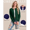 image:imageGRECERELLE Cardigan Sweaters for Women Lightweight Crewneck Button Down Soft Knit Dressy Cardigans 2026Dark Green