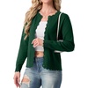 image:imageGRECERELLE Cardigan Sweaters for Women Lightweight Crewneck Button Down Soft Knit Dressy Cardigans 2026Dark Green