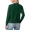 image:imageGRECERELLE Cardigan Sweaters for Women Lightweight Crewneck Button Down Soft Knit Dressy Cardigans 2026Dark Green