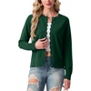 image:imageGRECERELLE Cardigan Sweaters for Women Lightweight Crewneck Button Down Soft Knit Dressy Cardigans 2026Dark Green