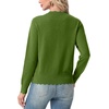 image:imageGRECERELLE Cardigan Sweaters for Women Lightweight Crewneck Button Down Soft Knit Dressy Cardigans 2026Dill Green
