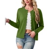 image:imageGRECERELLE Cardigan Sweaters for Women Lightweight Crewneck Button Down Soft Knit Dressy Cardigans 2026Dill Green