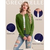 image:imageGRECERELLE Cardigan Sweaters for Women Lightweight Crewneck Button Down Soft Knit Dressy Cardigans 2026Dill Green