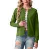 image:imageGRECERELLE Cardigan Sweaters for Women Lightweight Crewneck Button Down Soft Knit Dressy Cardigans 2026Dill Green