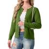 image:imageGRECERELLE Cardigan Sweaters for Women Lightweight Crewneck Button Down Soft Knit Dressy Cardigans 2026Dill Green