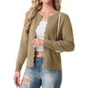 image:imageGRECERELLE Cardigan Sweaters for Women Lightweight Crewneck Button Down Soft Knit Dressy Cardigans 2026Khaki