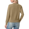 image:imageGRECERELLE Cardigan Sweaters for Women Lightweight Crewneck Button Down Soft Knit Dressy Cardigans 2026Khaki